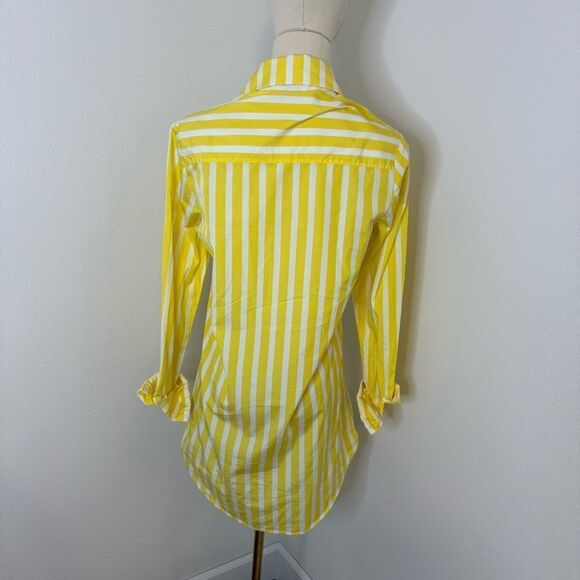 [Harshman Los Angeles] Yellow Striped Quinn Shirt - Size XS - Picture 5 of 7
